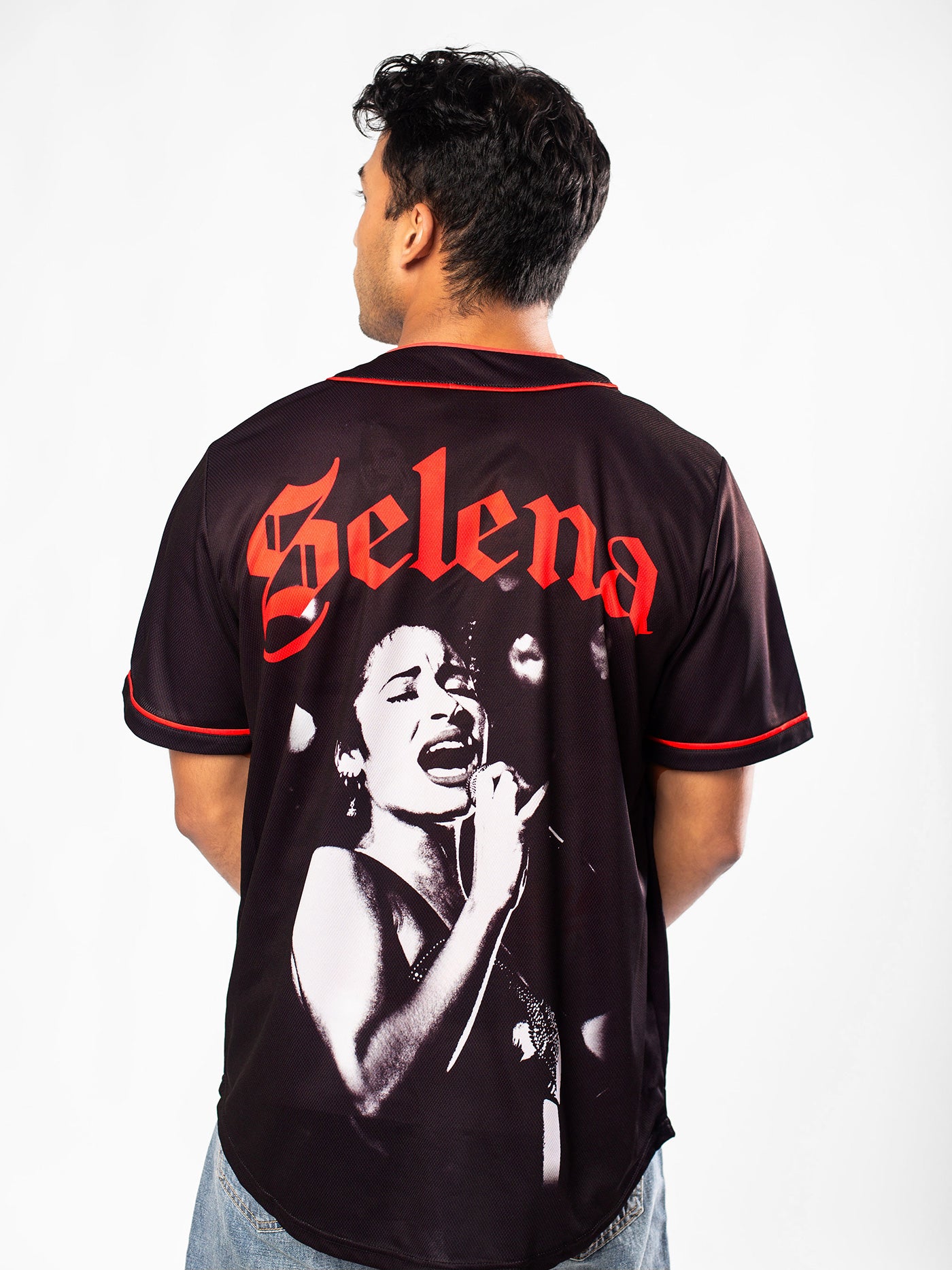 Selena Graphic Black Baseball Jersey