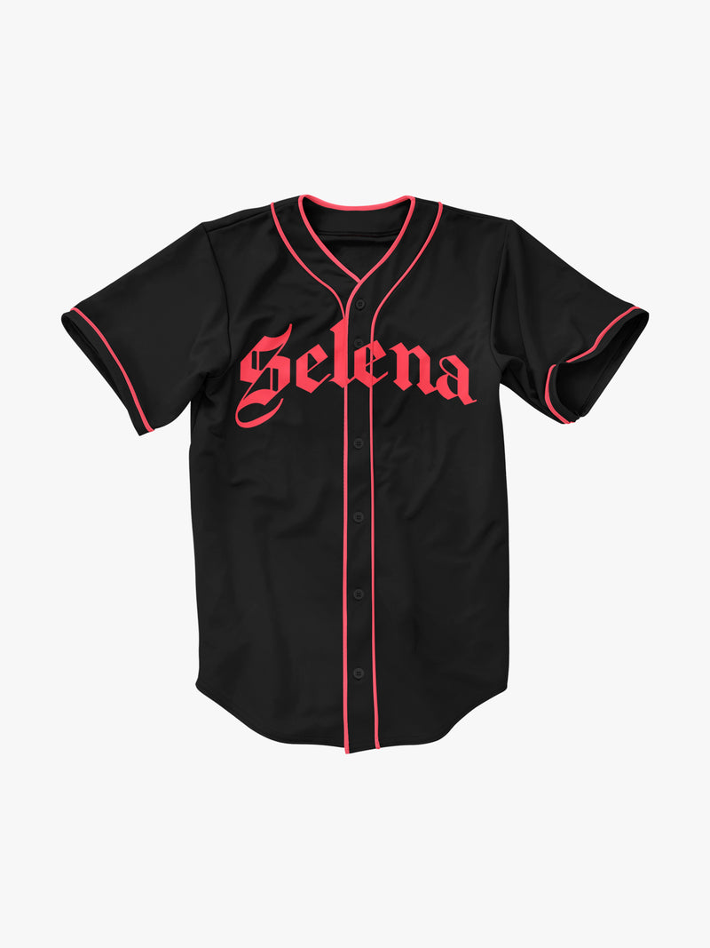 Selena Graphic Black Baseball Jersey